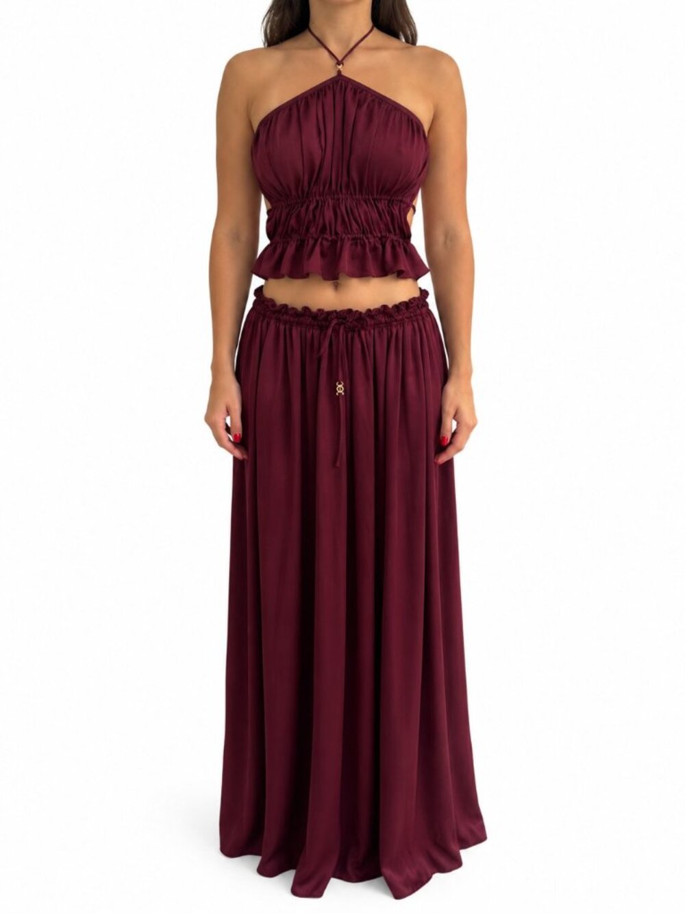 Janthee Cindy Halter Top and Maxi Skirt Set NWT One size